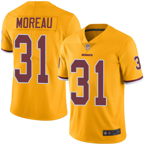 Washington Redskins Limited Gold Men Fabian Moreau Jersey NFL Football 31 Rush Vapor Untouchable